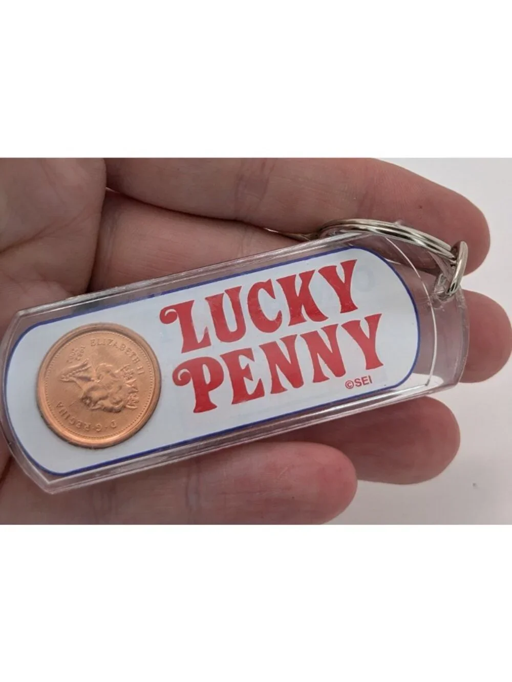 Retro Canada Lucky Penny Toronto Souvenir Keychain Canadian Coin Maple Leaf